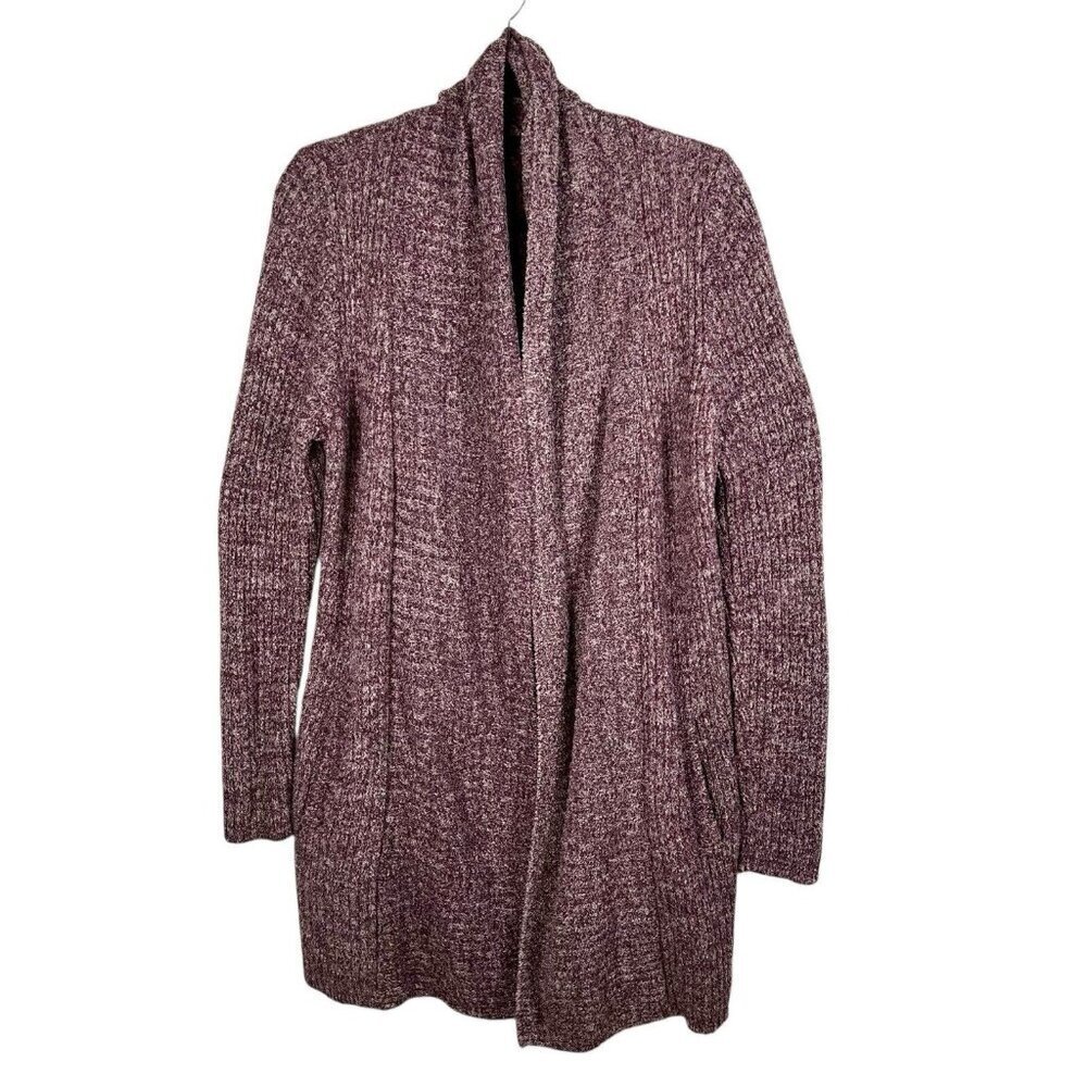 Barefoot Dreams Cozychic Lite Montecito Cardi Cardigan Wrap Heathered Plum Sz M